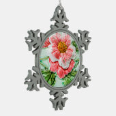 Vintage Blumenstraube Schneeflocken Zinn-Ornament (Links)