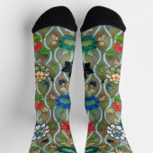 Vintage Blumenstrauß-Kunst Socken (Oben)