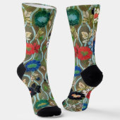 Vintage Blumenstrauß-Kunst Socken (Gewinkelt)