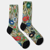 Vintage Blumenstrauß-Kunst Socken (Rechts)