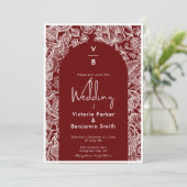 Vintage Blumenstrauß-Monographie Einladung (Stehend Vorderseite)