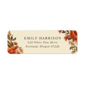 Vintage Blumenstrauß-Rücksendeadresse (Vorne)