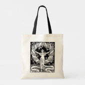 Vintage Blumenstrauß-Totbeutel Tragetasche (Rückseite)