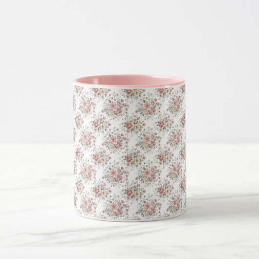 vintage Blumensträuße Tasse (Zentrum)