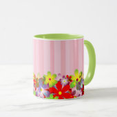 VINTAGE BLUMENTasse, ROSA TASSE DER (VorderseiteRechts)