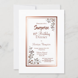 Vintage Blumenüberraschung zum 18. Geburtstag Einladung