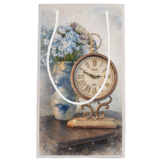 Vintage-Blumenuhr-Geschenktasche – Cottage-Core-St Kleine Geschenktüte