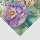 Vintage Blumenuhr Seidenpapier (Ausschnitt)