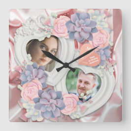 Vintage Blumenuhr zum 1. Hochzeitstag Foto Uhr