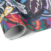 Vintage Blumenvarianten Quatre Vingt Six Motifs Geschenkpapier (Rolleneckpunkt)