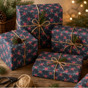 Vintage-Blumenverpackungspapier mit eleganter Bota Geschenkpapier