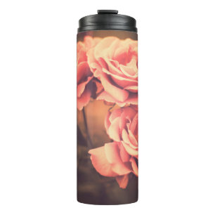 Vintage Blumenvintage, Blume, Rose, antike Villa Thermosbecher