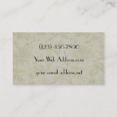 Vintage Blumenwäsche herausschneiden Visitenkarte (Rückseite)