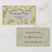 Vintage Blumenwäsche herausschneiden Visitenkarte (Vorne/Hinten)