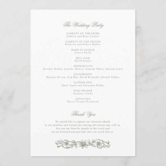 Vintage Blumenweindecke Programm (Rückseite)