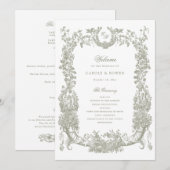 Vintage Blumenweindecke Programm (Vorne/Hinten)