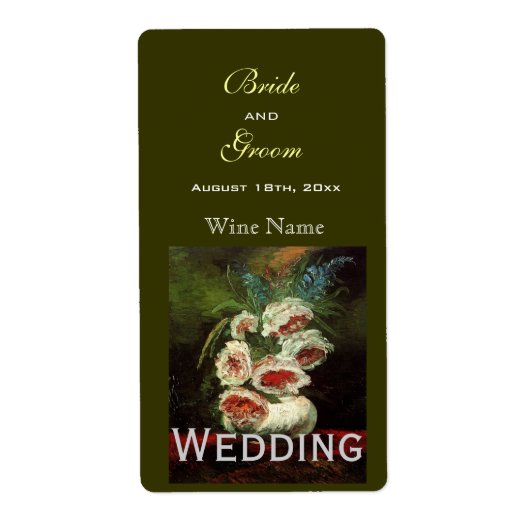 Vintage Blumenweinetiketten (Vorne)