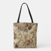 Vintage Blumenweinrose Monogramm & Name Tasche (Rückseite)