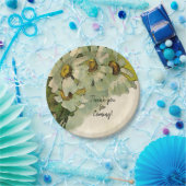 Vintage Blumenweiße Blume Hochzeit Pappteller (Party)