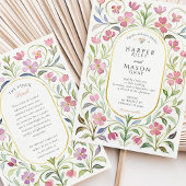 Vintage Blumenwetterhochzeit Einladung