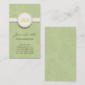 Vintage Blumenyogalehrer Geschäfts-Karte Visitenkarte (Vorne/Hinten)