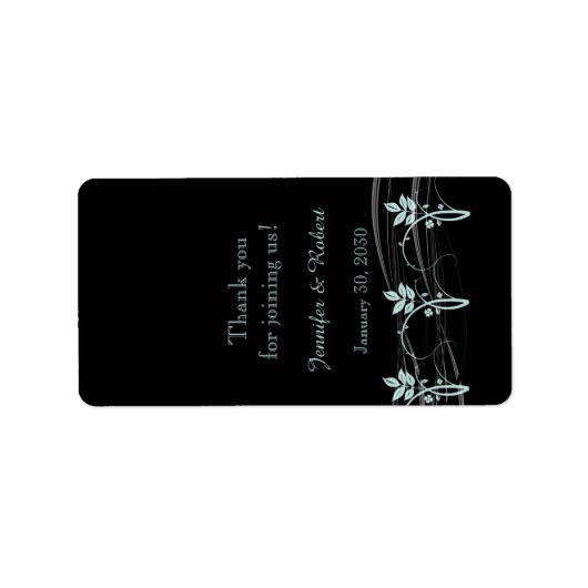 Vintage Blumenzange Hochzeitslippe Adressaufkleber (Vorne)