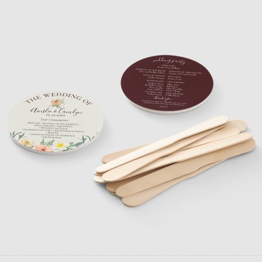 Vintage Blumenzehen Fächer (Non-assembled)