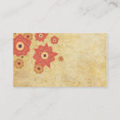 Vintage Blumenzettel Platzkarte (Rückseite)