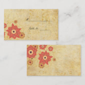 Vintage Blumenzettel Platzkarte (Vorne/Hinten)