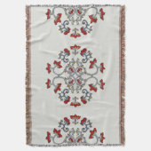 Vintage Blumenziermuster Decke (Vorderseite Vertikal)