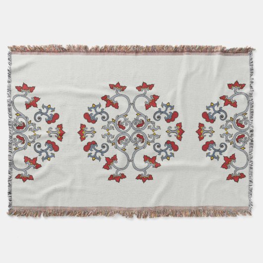 Vintage Blumenziermuster Decke (Vorderseite)