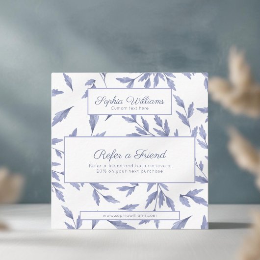 Vintage Blumenzilloskarte Empfehlungskarte