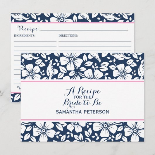 Vintage Blumenzitekarte (Vorne/Hinten)