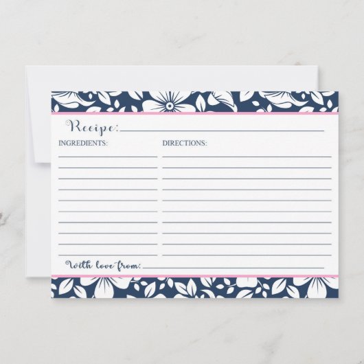 Vintage Blumenzitekarte (Rückseite)