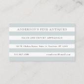 Vintage Blumenzubereitung | Streifen | Eigene Farb Visitenkarte (Rückseite)