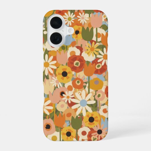 Vintage Blumenzusammensetzung iPhone 16 Hülle (Rückseite)