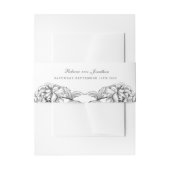 Vintage Blumenzwiebelband Einladungsbanderole (Vorderseite Beispiel)