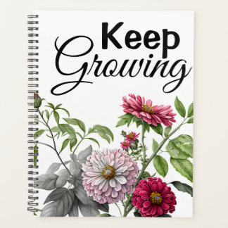 Vintage Blumige Positive Zitat Wildblume Planer