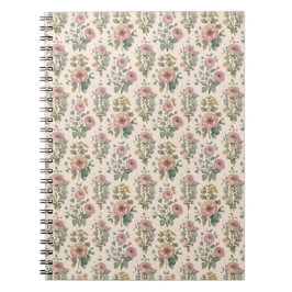 Vintage-Blush-Anemone-Blumen-Notizbuch Notizblock