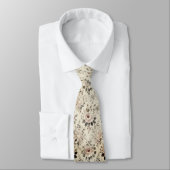 Vintage-Blush-Blumenmuster Krawatte (Gebunden)