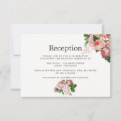 Vintage Blush & Burgund Blumenzwiebelempfänge Einladung (Vorderseite)
