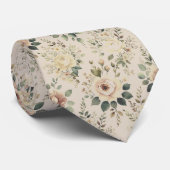 Vintage Blush Floral Krawatte (Gerollt)