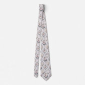 Vintage Blush Floral  Krawatte (Rückseite)