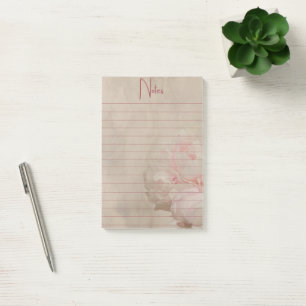Vintage Blush Floral Pfingstrose Post-it Klebezettel