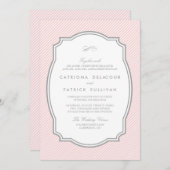 Vintage Blush-Frame-Hochzeitseinladung Einladung (Vorne/Hinten)