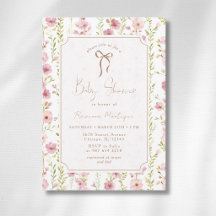 Vintage Blush Gladiolus Floral Bogen Baby Shower