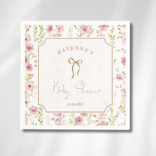 Vintage Blush Gladiolus Florales Bogen Baby-Party Serviette