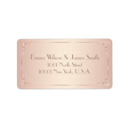 Vintage Blush-Hochzeitadresse-Rücksendezeichen Adressaufkleber