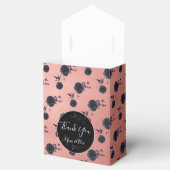 Vintage Blush mit Schwarz-Rose-Hochzeit Geschenkschachtel (Geöffnet)