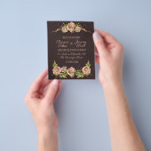 Vintage Blush & Pflaumenblume Einladung Flyer (Gruppe)